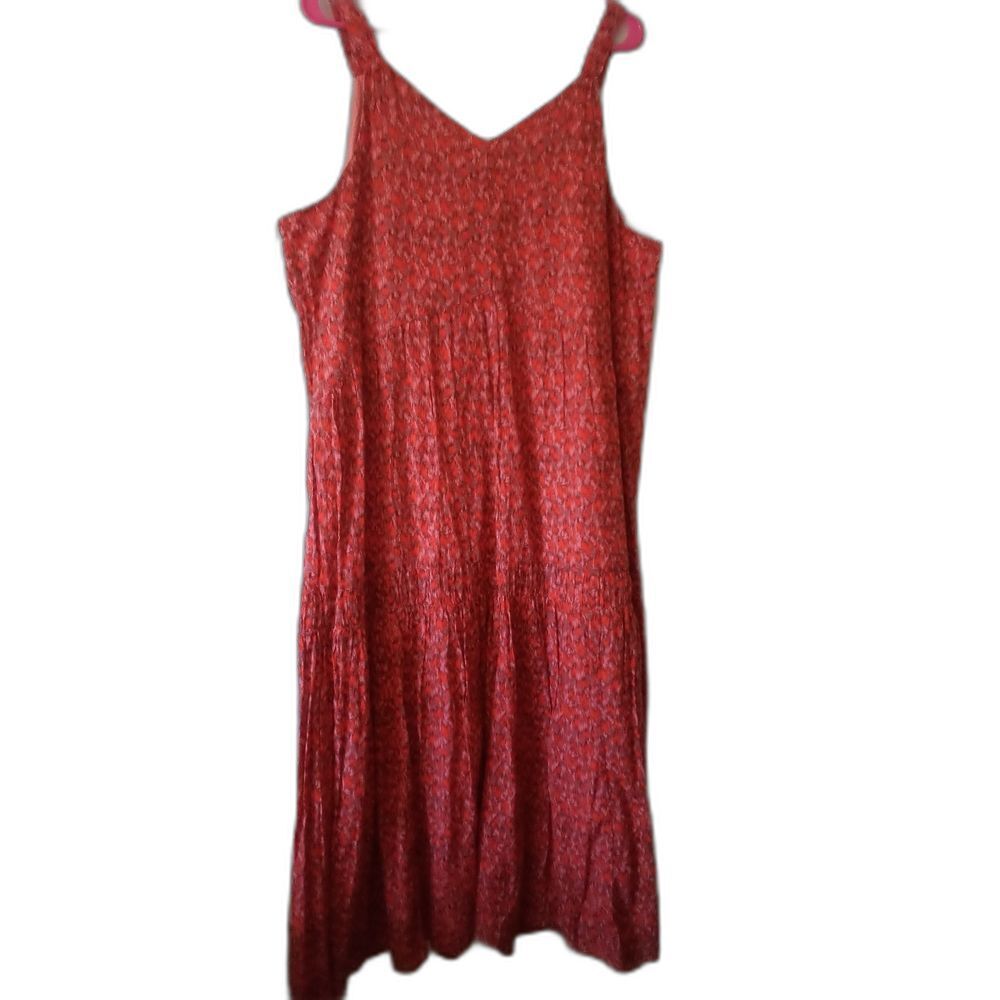 Joie women's sleeveless Midi dress Coral/pink XL